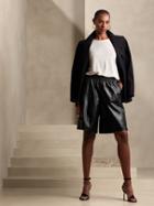 Leather Bermuda Short