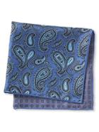 Banana Republic Mens Paisley Silk Pocket Square Size One Size - Blue
