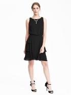 Banana Republic Womens Tiered Rufflel Skirt Dress Size 0 - Black