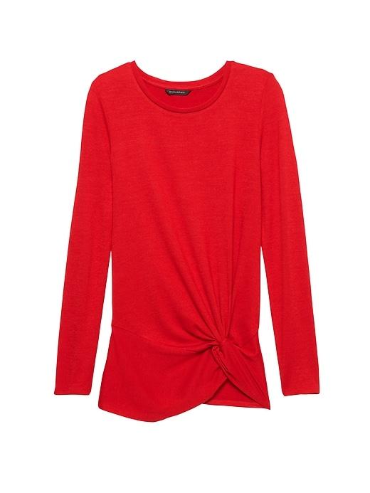 Banana Republic Womens Luxespun Twist-front T-shirt Ultra Red Size Xs