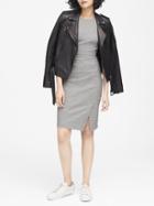 Banana Republic Womens Petite Plaid Racer-neck Sheath Dress Plaid Size 0
