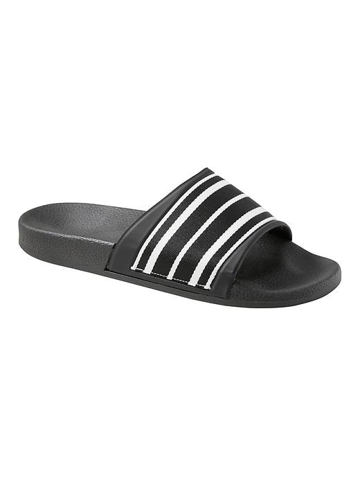 Banana Republic Mens Danward   Rubber Pool Slide Black & White Size 42