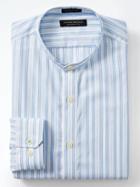Banana Republic Mens Grant Fit Supima Cotton Blue Stripe Shirt - Wind Blue