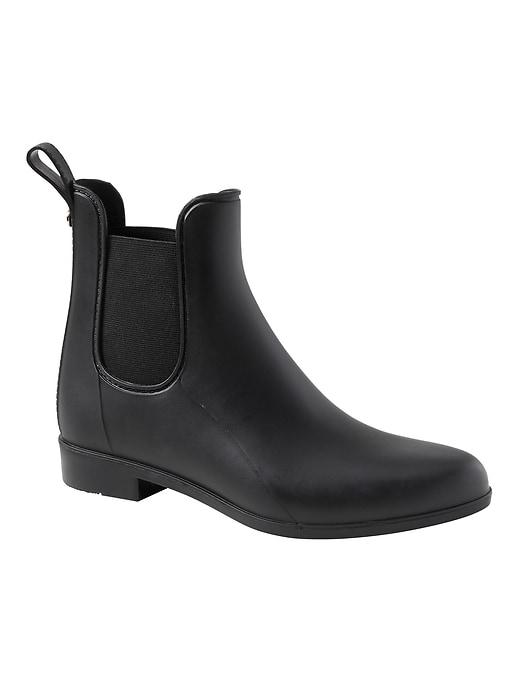 Banana Republic Womens Short Chelsea Rainboot Black Size 5
