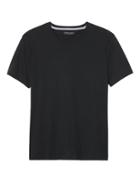 Banana Republic Mens Luxury-touch Crew-neck T-shirt Black Size Xl