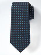 Banana Republic Mens Modern Medallion Silknanotex Tie Aquamarine Size One Size