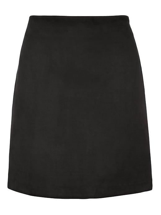 Banana Republic Womens Vegan Suede Mini Skirt Black Size 14