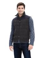 Banana Republic Mens Colorblock Quilted Vest Size L Tall - Dark Charcoal Heather