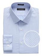 Banana Republic Mens Grant Slim-fit Non-iron Confetti Print Dress Shirt Allports Blue Size S