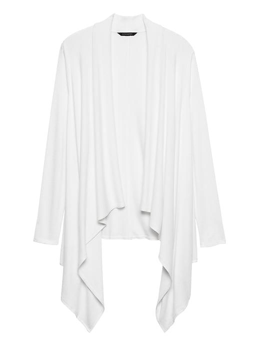Banana Republic Womens Luxespun Waterfall Lightweight Cardigan White Size L