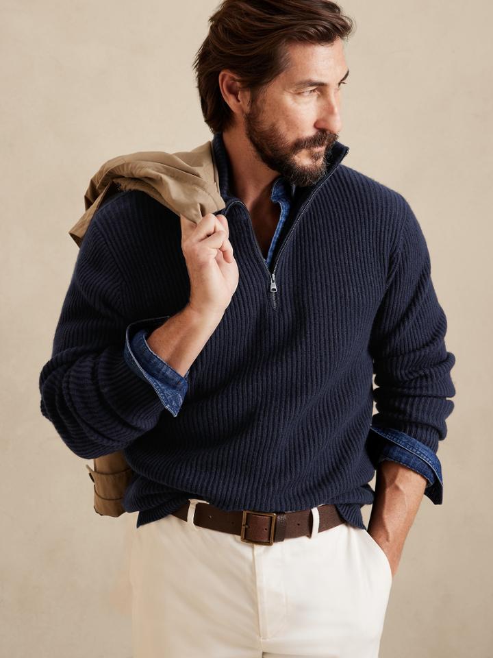 Signature Half-zip Sweater