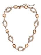 Banana Republic Womens Jeweled Open Statement Necklace Gold Size One Size