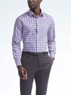 Banana Republic Mens Grant Fit Cotton Stretch Non Iron Tri Tone Shirt - Mantego Bay Blue