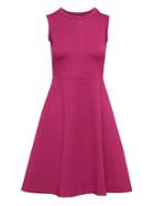 Banana Republic Womens Ponte Fit-and-flare Dress Raspberry Size M