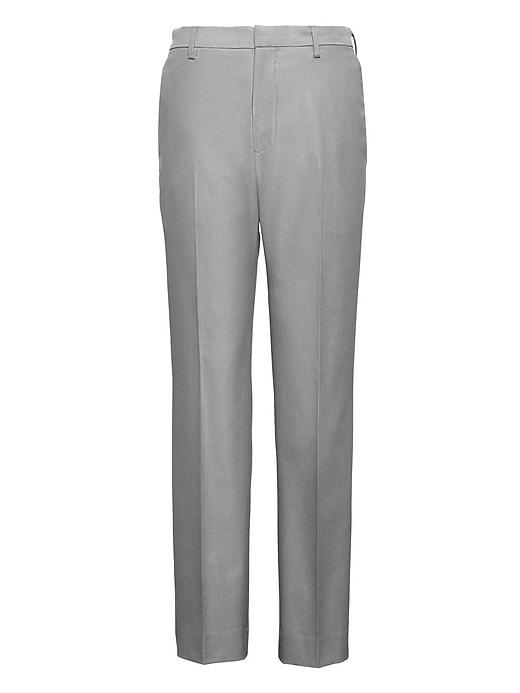 Banana Republic Mens Athletic Tapered Non-iron Stretch Cotton Texture Pant Light Gray & Silver Size 32w