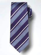 Banana Republic Classic Stripe Silk Nanotex Tie - Orchid Purple