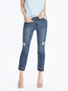 Banana Republic Womens Heritage Straight Crop Size 0 Regular - Medium Blue