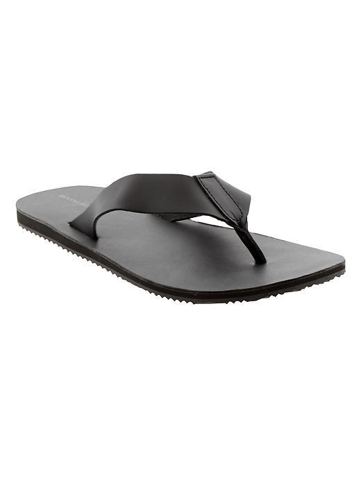 Banana Republic Jason Leather Flip Flop Size 10 - Black