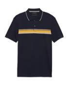 Banana Republic Mens Luxury-touch Chest Stripe Polo Shirt Navy Size S