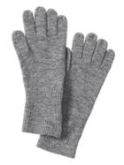 Banana Republic Womens Aire Ribbed-knit Long Glove Medium Heather Gray Size One Size