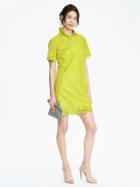 Banana Republic Floral Lace Shirtdress Size L Petite - Sun Palm Green