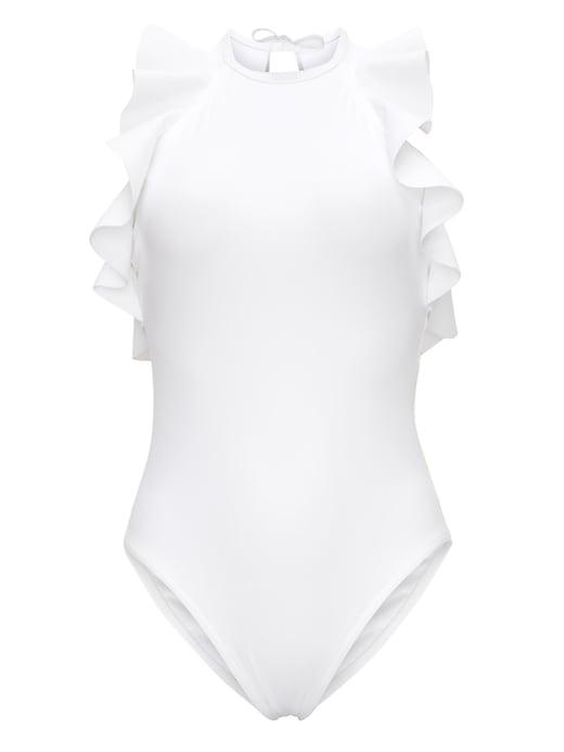 Banana Republic Womens Karla Colletto   Zaha High-neck One Piece White Size 10