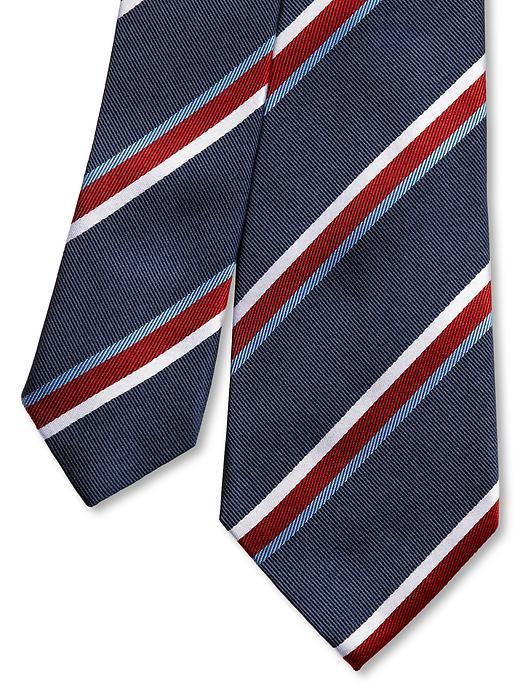 Banana Republic Repeating Stripe Silk Tie