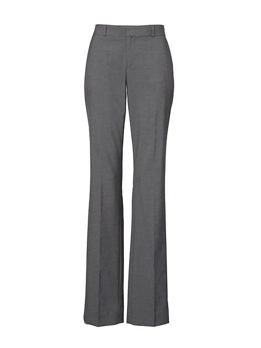 Banana Republic Womens Logan Trouser-fit Luxe Twill Pant Dark Gray Size 0