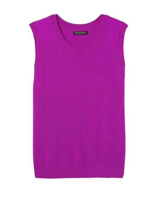 Banana Republic Womens Washable Merino Shell - Bright Magenta