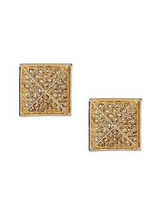Banana Republic Pave Pyramid Stud Earring Size One Size - Gold