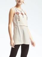 Banana Republic Womens Embellished Tunic - White