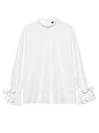 Banana Republic Womens Japan Online Exclusive Tie-cuff Top White Size Xs