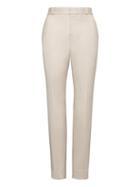 Banana Republic Womens Ryan Slim Straight-fit Wool-blend Pant Beige Size 2