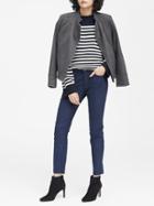 Banana Republic Womens Skinny Stretch Velvet Ankle Pant Navy Blue Size 26