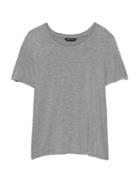 Banana Republic Womens Stretch-modal Cross-back T-shirt Heather Gray Size Xl