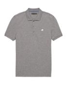 Banana Republic Mens Solid Pique Polo Shirt Heather Gray Size Xxs
