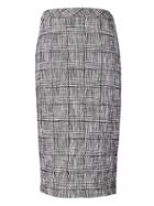 Banana Republic Womens Check Pencil Skirt With Side Slit Plaid Size 14