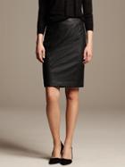 Banana Republic Womens Perforated Faux-leather Pencil Skirt Black Size 2