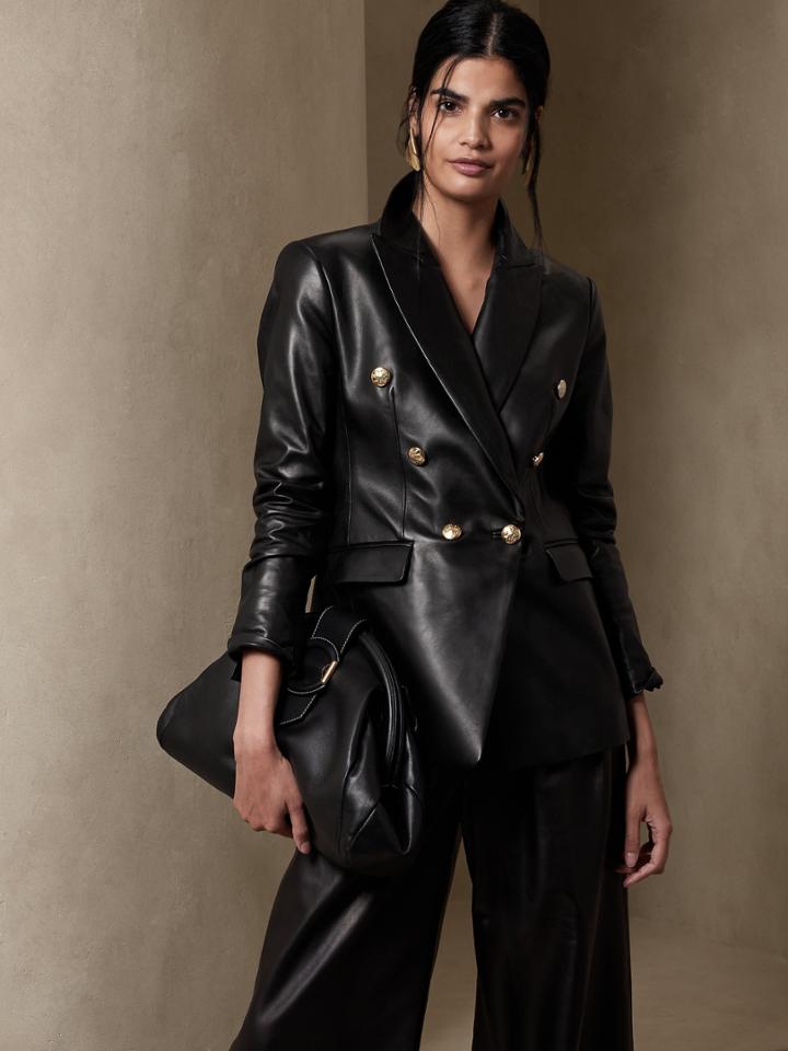 Leather Captain's Blazer