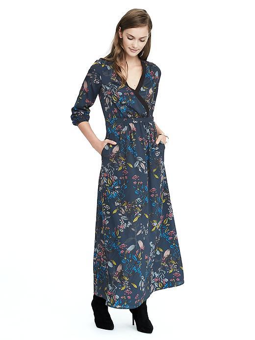 Banana Republic Womens Wrap Maxi Dress - Teal