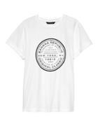 Banana Republic Womens Supima Cotton Graphic Boyfriend T-shirt New York Size M