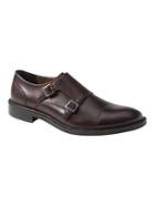 Banana Republic Mens Brock Double Monk Strap Oxford - Chocolate Brown