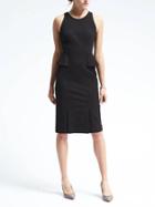 Banana Republic Womens Bi Stretch Side Peplum Sheath - Black