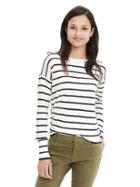 Banana Republic Womens Stripe Vee Back Pullover Size L - Preppy Navy