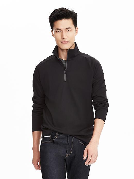Banana Republic Mens Half Zip Jacket Size Xs - Black
