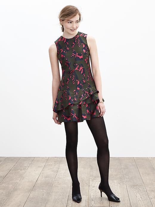Banana Republic Womens Pieced Jacquard Drop Waist Dress Size 0 - Pink Strawberry
