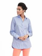 Banana Republic Womens Boyfriend Tunic Shirt - Cascade Blue