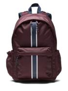 Banana Republic Mens Racing Stripe Backpack Burgundy Red Size One Size