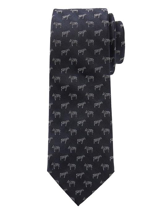 Banana Republic Zebra Silk Nanotex Tie