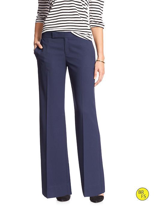 Banana Republic Factory Wide Leg Pant Size 0 Petite - Fall Navy